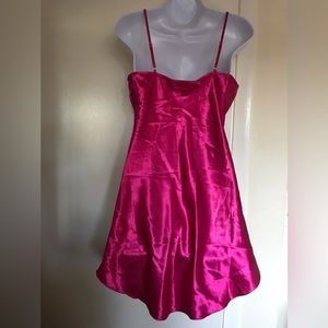 Moon Dance ,size S, 2piece Ensemble set , gown & coat , silky hot red color